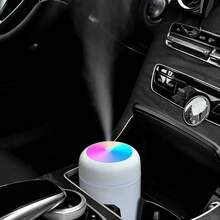 Humidificador Portátil Usb Ultrasónico Difusor De Aroma En Vaso Colorido Creador De Niebla Fresca Purificador De Aire Humidificador Con Luz Para Automóvil - Blanco - Ver 3