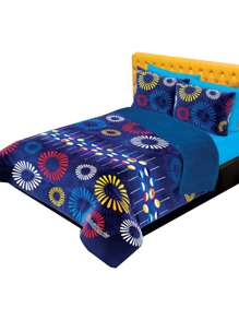 Cobertor Grueso Aborregado Super Calientito y Suave Matrimonial. - Azul Marino - Ver 2