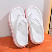 女款休閒厚底人字拖拖鞋,極簡設計