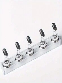 Acrylic Miniature Nail Practice Holder For Beginner Training And Gemstone Practice, Suitable For Wearing Nail Pieces Fixation - Silver - View 1
