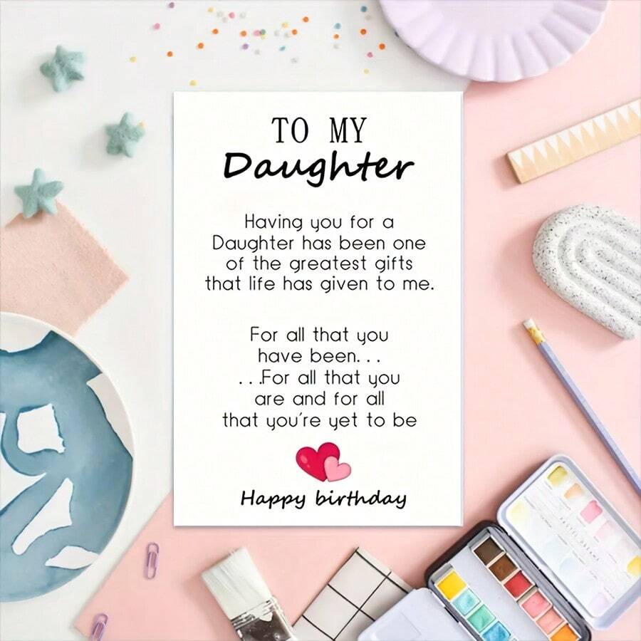 1pcTo My Daughter Daughter Birthday Card Daughter Is The Greatest