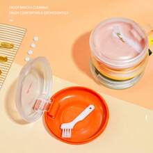 可攜式透明矯正器收納盒矯正器保持器存儲盒,可愛的設計,適用於牙套清潔 - 粉色 - 查看 3