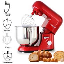 CHEFTRONIC 7-Quart Tilt-Head Stand Mixer - 650W 6-Speed, Multifunctional Kitchen Stand Mixer With Dough Hook, Whisk, Food Mixing Paddle And Butter Paddle - US A Type Plug(110-127V) - View 8