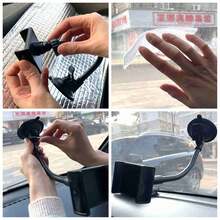 Car Windshield Long Smartphone Holder With 360° Rotation And Bendable Suction Cup Arm - Black - View 8