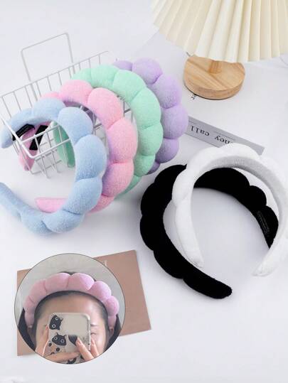1/2pcs Braided Cloud Sponge Headband, Velvet High Crown Headband For Women, Suitable For Washing Face, Makeup, Skincare - Fluffy Sponge Headband, Suitable For Girls Makeup Removal, Shower,Fall,Hair,Hair Accessories,Hair Tools,Hair Stuff,Stuff,Beauty Accessories,Gifts,Travel,Gifts For Women,Hair Stuff,Stocking Stuffers,Stocking Fillers,Stocking Stuffers For Women,Stocking Fillers Women, Stocking Stuffers For Adults,Stocking Fillers For Adult,Hair Stuff,Coming-Of-Age Hair Accessory, Hair Accessories,Gift Ideas For Women,Beauty Stocking Fillers, Gifts For Women