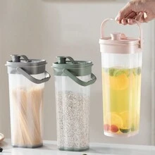 A Small Cubic Water Pitcher For Refrigerators Made Of Heat-Resistant Plastic, With A Large Capacity For Home Use. It Can Be Used As A Cool Water Cup, A Sealed Cold Water Pitcher Or A  Barrel. - Pink - View 4