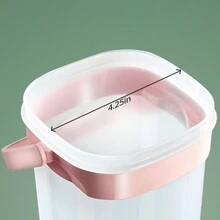 A Small Cubic Water Pitcher For Refrigerators Made Of Heat-Resistant Plastic, With A Large Capacity For Home Use. It Can Be Used As A Cool Water Cup, A Sealed Cold Water Pitcher Or A  Barrel. - Pink - View 9