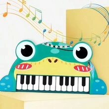 Frog Shaped Children's Electronic Piano, Cartoon Animal Piano Toy With Multi-Functional Educational Functions For Early Learning - Multicolor - View 1