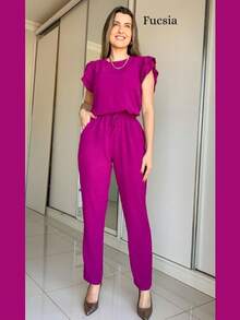 Women Dresses - 玫瑰紅 - 查看 5