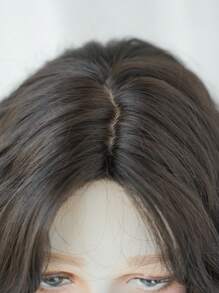 7JHH WIGS Brown Curly Wig Medium Length Wavy Wig With Bangs Heat Resistant Synthetic Hair Wig Shoulder Length Routine Wigs For Women Daily Use 16 Inch - Brown - View 6