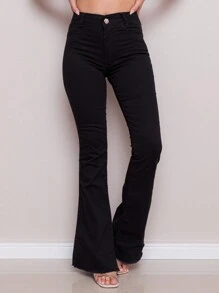 Women Jeans - 黑色 - 查看 1