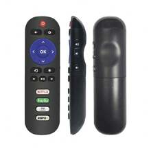Replacement Remote Control RC280 Fit For TCL ROKU TV With N Etflix/Hulu/Roku Channel/ESPN - 黑色 - 查看 2