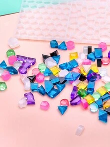 Diy Creative Cup Coaster Mosaic Granule Self-Made Silicone Mold With Storage Box For Making Mosaic Decorations - White - View 3