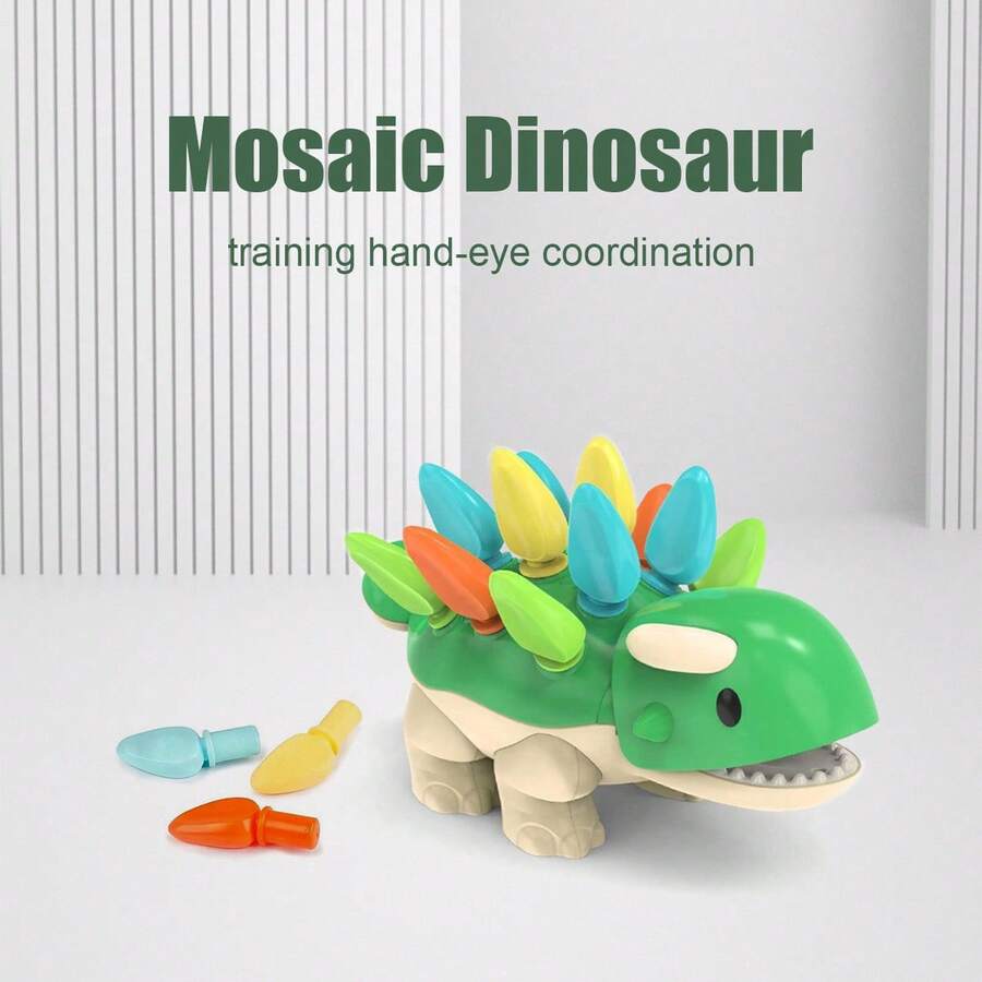1入組剪紙遊戲刺蝟蒙特梭利玩具,適合1-3歲幼兒,有助於發展手眼協調能力 - 綠色 - 查看 1