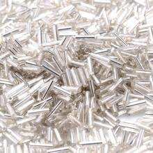 300 颗 2x6 毫米多色混合长管种子珠闪亮玻璃珠适用于制作手链首饰 DIY 针线活手工配件 - 彩色 - 查看 22