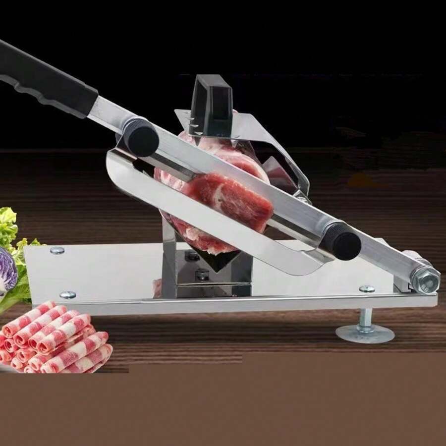 手動切肉機，用於切片羊肉卷、米糕、阿膠、牛肉和其他食品，廚房用品，食品加工，露營，肉類，家居裝飾，整理收納，派對必備 - 手動 凍肉切片機 - 查看 1