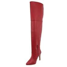 Women Over-The-Knee Boots - 紅色 - 查看 4
