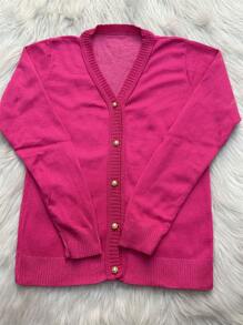 Women Sweaters - Màu Hồng Tươi - Xem 4