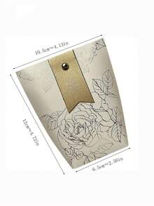 10 piezas de Mini Caja de Regalo con Cinta, Caja de Cartón Cajas de Regalo Pequeña para Decorar Bodas, Cumpleaños, Fiestas de Baby Shower, Caja de Flores, Caja de Dulces de Boda, Caja de Regalo de Boda - Dorado - Ver 3