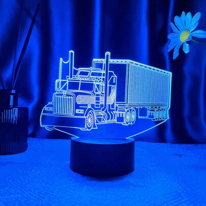 1 Pieza Luz Nocturna 3d Creativa En Forma De Tractor Como Lámpara De Regalo Con Control Táctil De Luz. Iluminación Ambiental Rgb Con Múltiples Colores