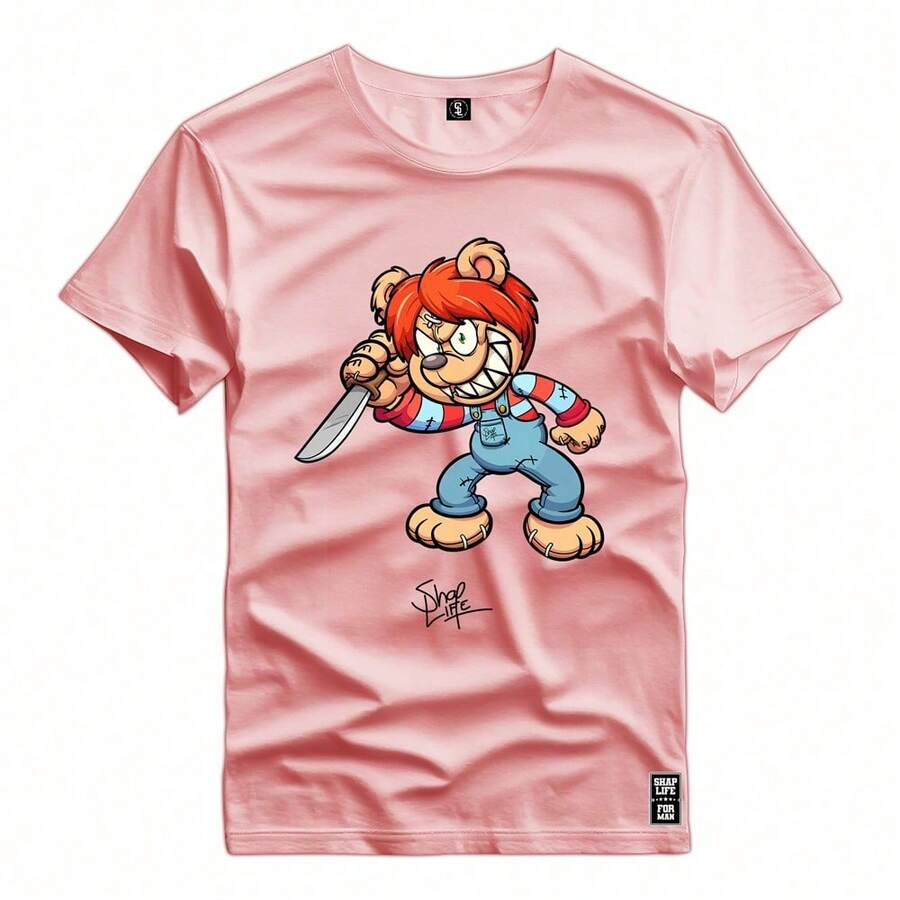 Men T-Shirts - 粉色 - 查看 1