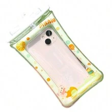 1入通用防水手機袋手機乾袋套，帶吊繩，適用於iPhone 15 14 13 12 Pro Max Xs Max XR X 8 7 6S Plus SE，Galaxy S22 S21 S20，HUAWEI P50等7.0英寸以內的手機 - 黃色 - 查看 2