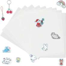 Heat Shrink Plastic Sheets & Printable Art Paper Kit Clear Plastic Blank Film For Creative DIY All Age Crafts Earrings Necklace Christmas Ornaments - Clear - View 9