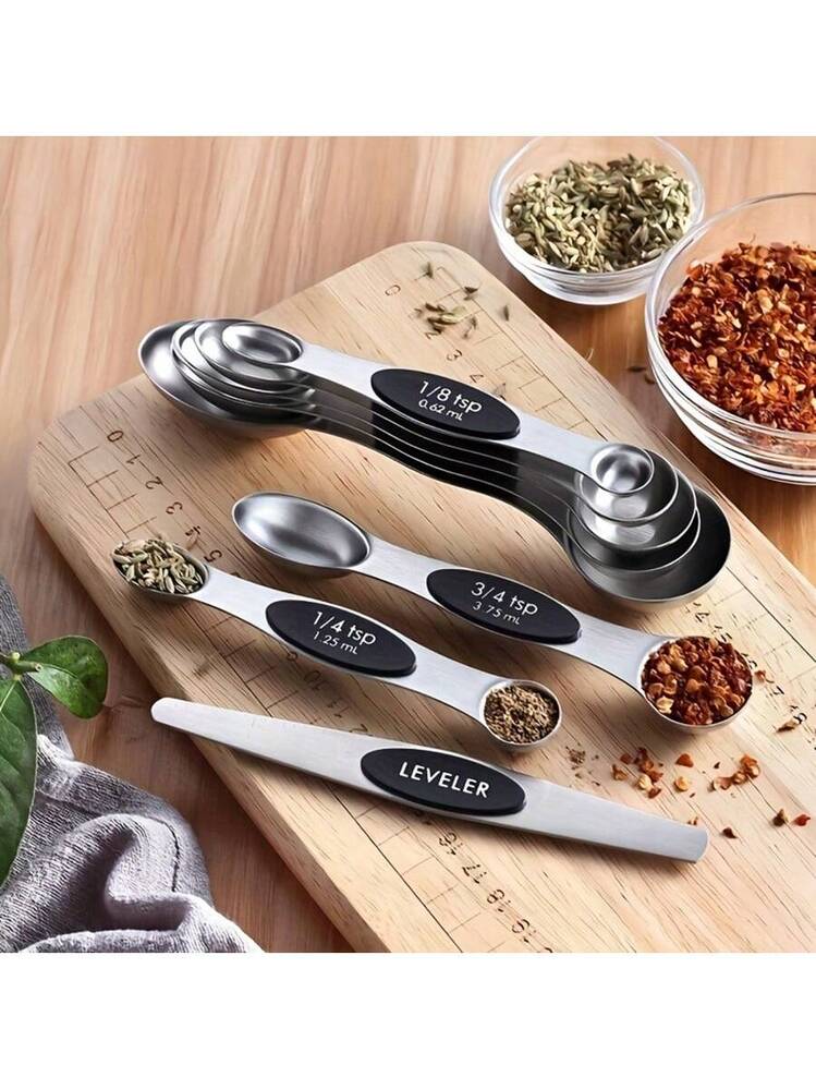 Set di 6 cucchiai dosatori in acciaio inossidabile per cucina, cottura