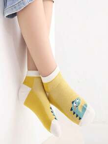 5對裝兒童卡通網眼短襪，春夏男女童透氣舒適襪子 - 彩色 - 查看 8