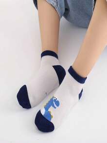 5對裝兒童卡通網眼短襪，春夏男女童透氣舒適襪子 - 彩色 - 查看 7