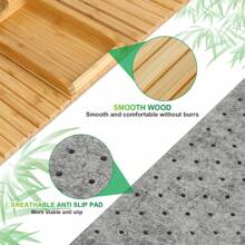 Sofa Tray Made Of Bamboo, Sofa Tray Non-Slip Armrest Couch Tray With Cell Phone Slot & Cup Holder - Yellow - View 5