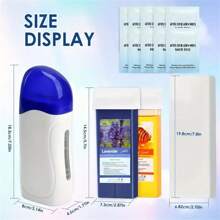 Viilife 一套滚轮式脱毛蜡套装，包含1个蜡罐、100片脱毛蜡纸、5片湿巾，男女均适用，适合敏感肌肤。 - 美規A型插(110-127V) - 查看 5