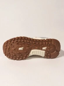 Vintage Oatmeal Color German Trainer Shoes For Women, Casual And Super Soft Athletic Shoes For Running And Daily Wear - Silver - View 7