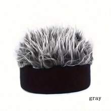 有4種風格可選,時尚精美的頭帶假髮,可調節的針織帽假髮帽,光滑蓬鬆的後梳假髮,男士休閒聚會學校裝飾戲演拍照道具 - 查看 6