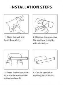 3M 无需钻孔纸巾架浴室卫生间厨房收纳挂架 - 白色 - 查看 10