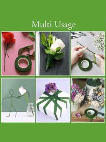 1pc Green Floral Tapes For Bouquet Stem Wrapping And Floral Crafts Supply DIY Handmade Tape, Tape With Rubber Adhesive, For DIY Crafts, Flower Arrangement, Floral Packaging,Wedding Bouquet