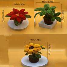 Indoor Balcony Handmade Realistic Flower & Plant Decor - Multicolor - View 2