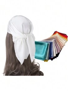 1 Piece Women Beach Accessories Silk Scarf Shawl Bandana Beach Towel Headwrap Hair Accessories Clothing Accessory Bandana,Hair Band,Head Band Ideal For Dressing Up Your Look