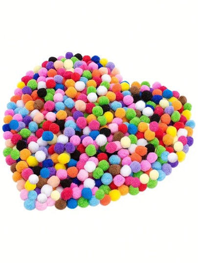100/200/300pcs 1cm Pompoms, Valentine Arts And Crafts Plush Pompoms, Pompoms For Crafts And Hobbies, Felt Kits, Felt Board, Children Craft, Arts And Crafts Kids, Christmas Crafts For Kids, Kids Crafts,Felt,Arts And Crafts Kids,Kids Crafts