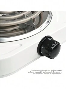 Parrilla Electrica Induccion Estufa Hornilla Doble Termostato Cocina Control de Temperatura  127v - Blanco - Ver 6