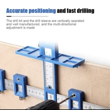 1pc Cabinet Hardware Jig, Punch Locator Drill Guide, Wood Drilling Dowelling Guide For Installation Of Handles Knobs On Doors And Drawer, Cabinet Template Tool For Handles And Pulls