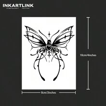 INKARTLINK Kỹ thuật công nghệ Hình xăm , Bán vĩnh viễn Hình xăm , Loại bướm , Không thấm nước , Lâu dài Hình xăm tạm thời , Thực tế Fake Hình xăm , , Ảo thuật Hình xăm - màu đen - Xem 4