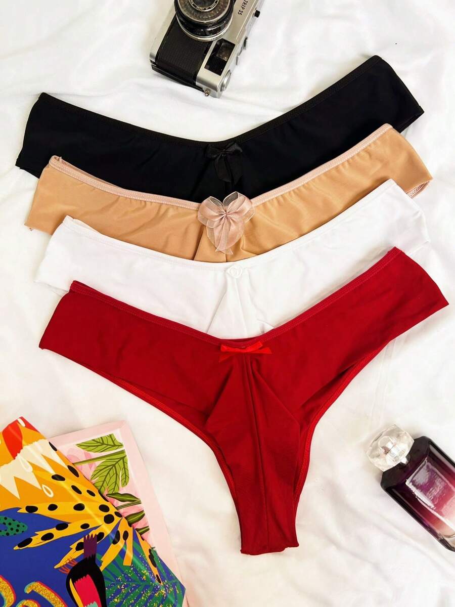 4 Calcinhas plus size fio duplo tamanho 50 GG em microfibra lisas NEUTRAS