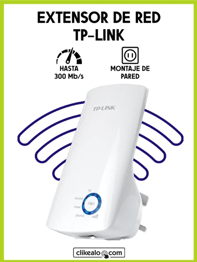 Extensor de Red inalámbrico TP-link TL-WA850RE, 300Mbps 2.4Ghz- Blanco