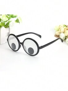 1pc Creative Funny Glasses For Birthday Party And Entertainment - Black - View 4
