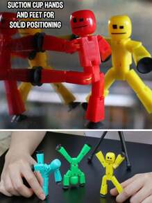 Action Figures Toy With Sucker (Shipped Randomly)Cozmo Fingerbot, Toys Click Bots Stop Motion Toys Stick Figures Stick Man Toy - Multicolor - View 3