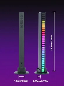 Rgb Sound Control Synchronization Rhythm Light Music Atmosphere Light Car/Home/Office Led Creative Induction Microphone Light With Charging Function, Multiple Dynamic Color Changes, Follows The Sound Of Music - Multi-color - View 10