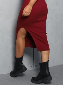 Women Dresses - 紫紅色 - 查看 2