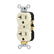 Contacto dúplex, 2 polos 3 hilos, 20 A, Standard, marfil CODO-MS 46100 - Beis - Ver 1