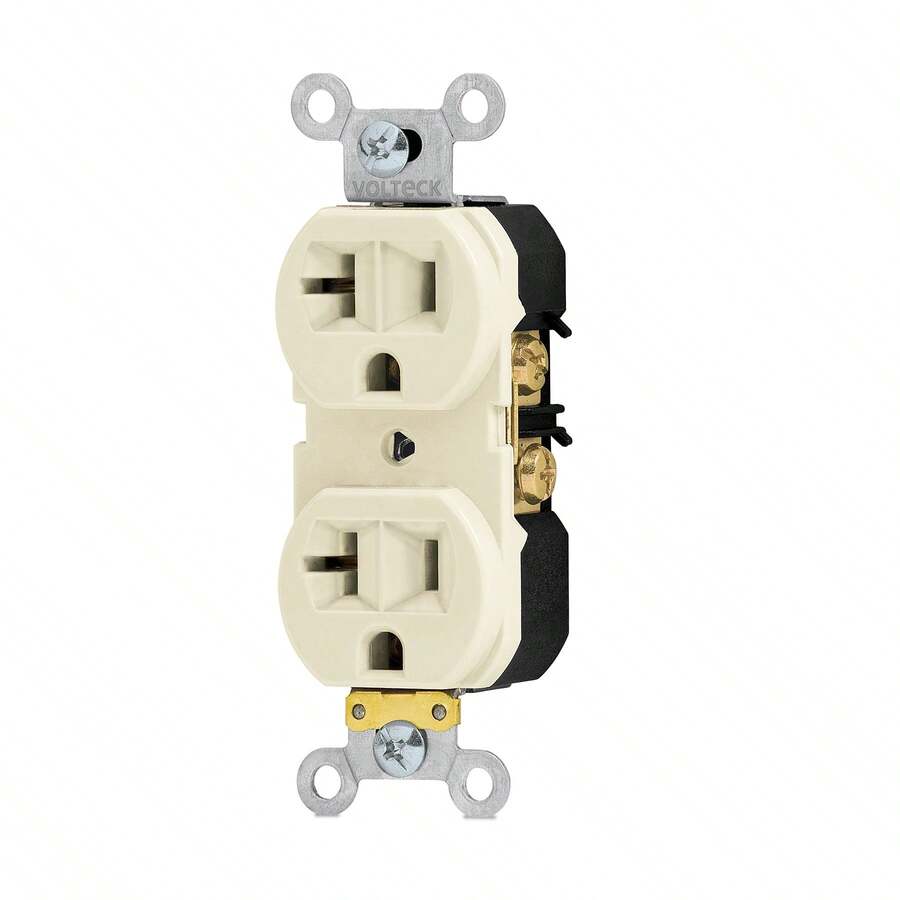 Contacto dúplex, 2 polos 3 hilos, 20 A, Standard, marfil CODO-MS 46100 - Beis - Ver 1